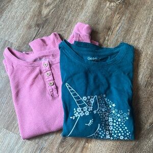 Lot of 2 Cat and Jack long sleeved tees size 8